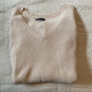 cream knit sweater